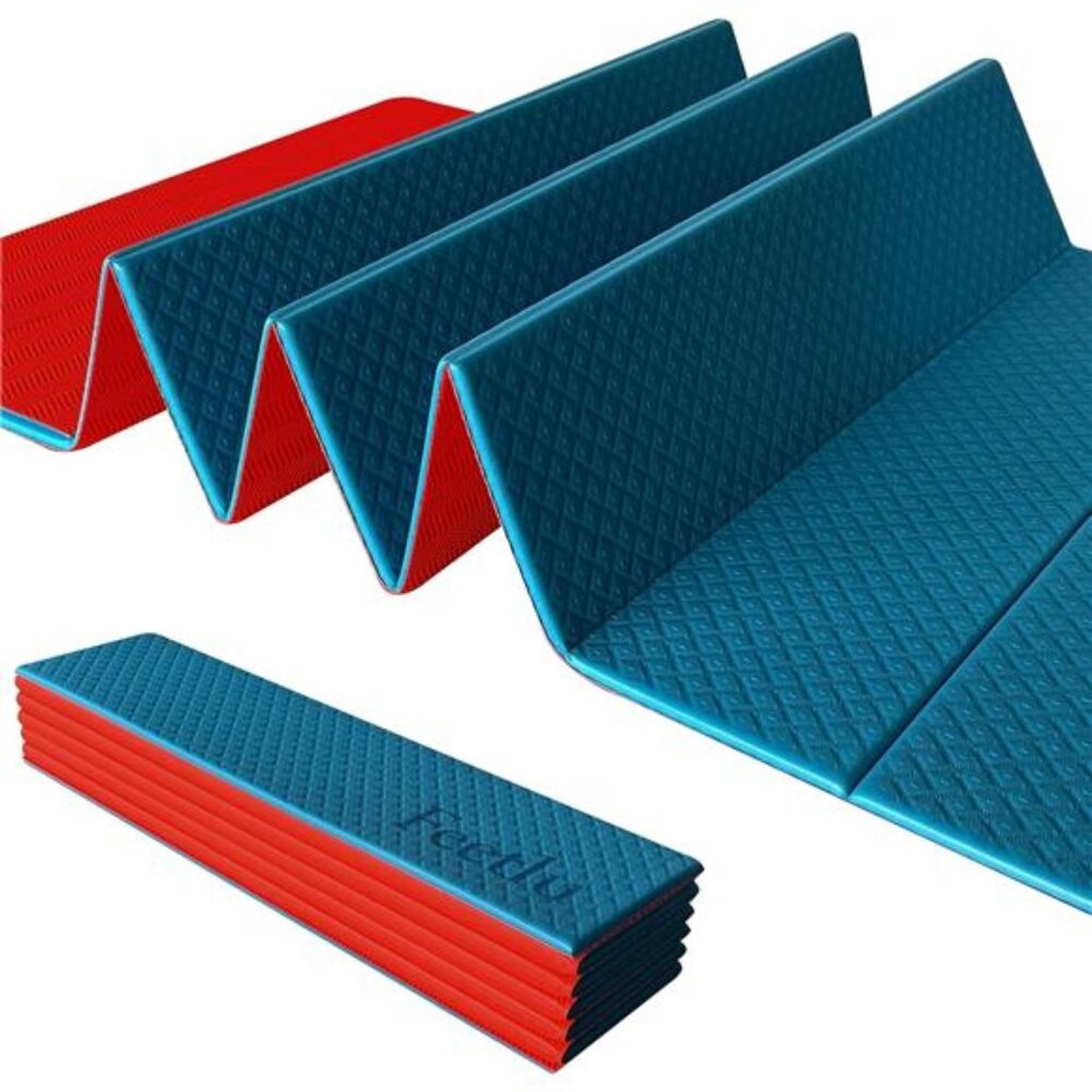 Foldable Yoga Mat - 6mm & 8mm Thick, Large, Lightweight, and Easy to Store